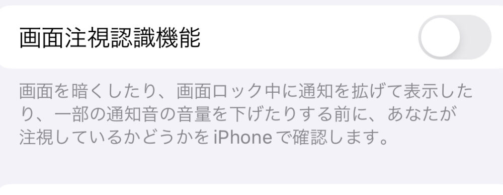 iPhone画面注視機能4